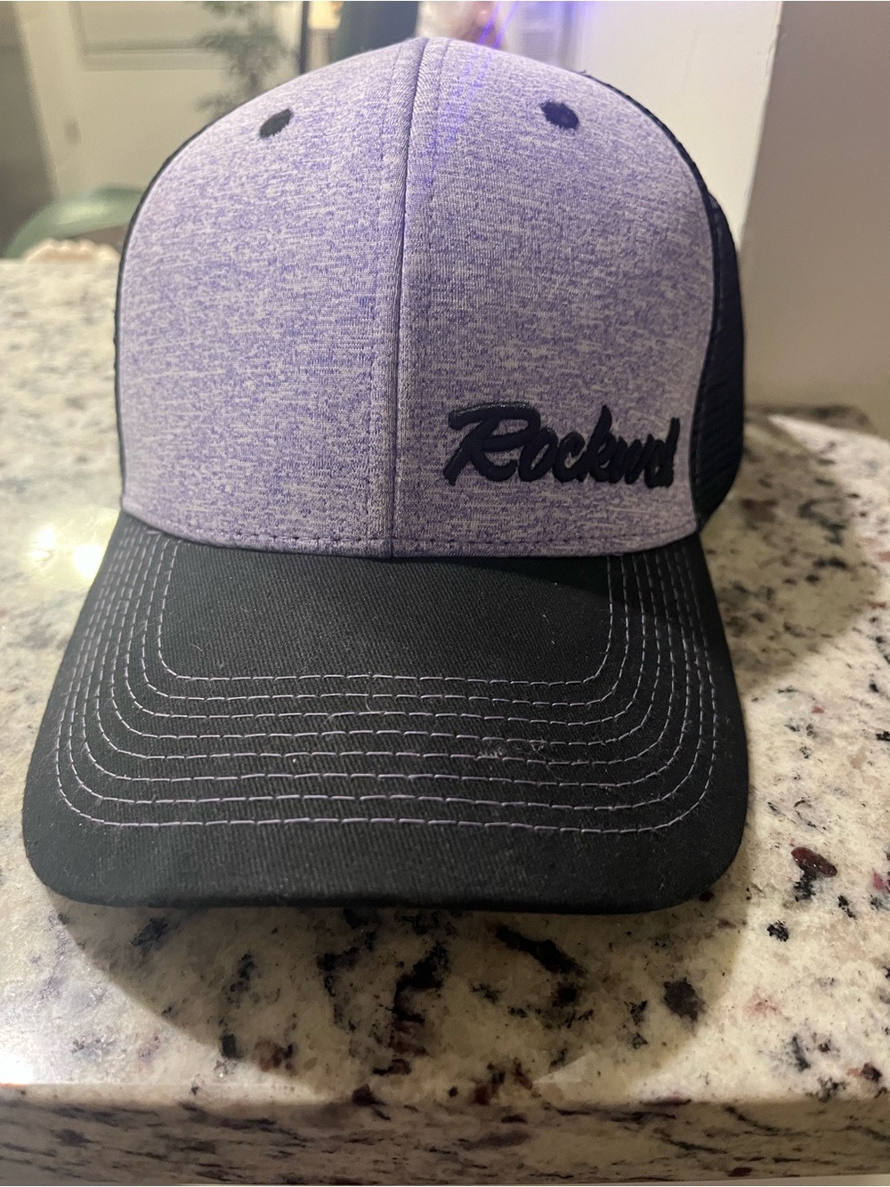 Rockwell Women's Two-Tone Trucker Hat โ Lavender Front & Black Brim